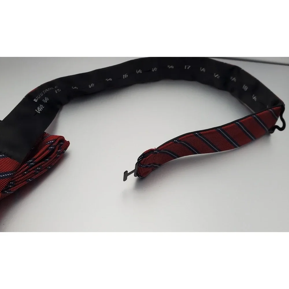 Wembley Polyester Bow Tie Red Blue‎ White Checked 2